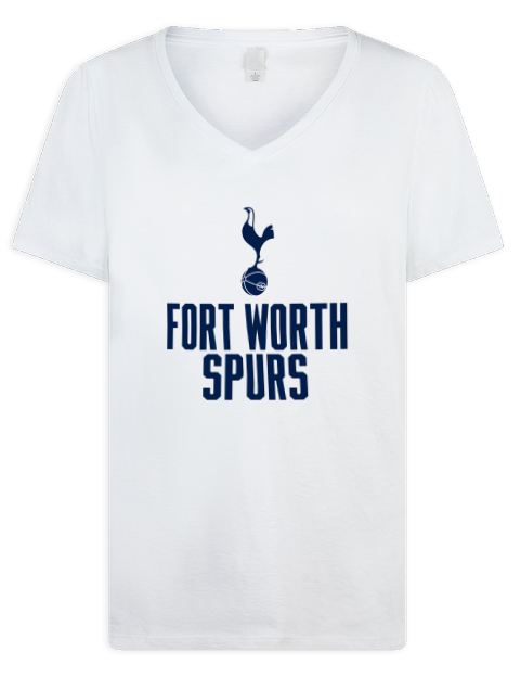 Stacked Fort Worth Spurs Premium Ladies V-Neck T-Shirt | Swagsta