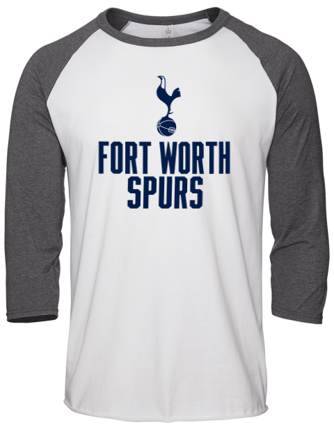 Stacked Fort Worth Spurs Unisex Premium Three-Quarter Raglan T-Shirt | Swagsta