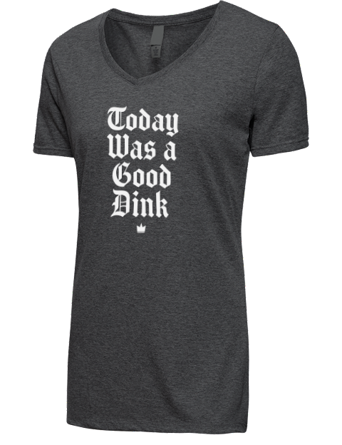 Today Was A Good Day Pickleball Premium Ladies V-Neck T-Shirt | Swagsta