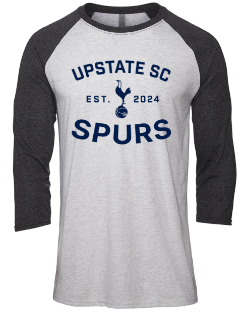Fan Wear Upstate SC Spurs Unisex Premium Three-Quarter Raglan T-Shirt | Swagsta