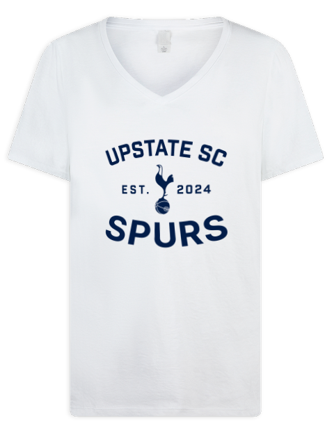 Fan Wear Upstate SC Spurs Premium Ladies V-Neck T-Shirt | Swagsta
