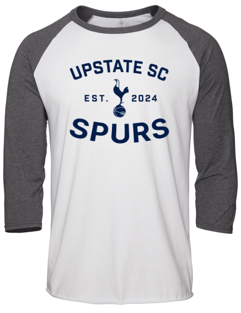Fan Wear Upstate SC Spurs Unisex Premium Three-Quarter Raglan T-Shirt | Swagsta