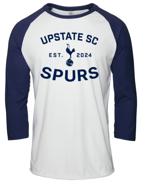 Fan Wear Upstate SC Spurs Unisex Premium Three-Quarter Raglan T-Shirt | Swagsta