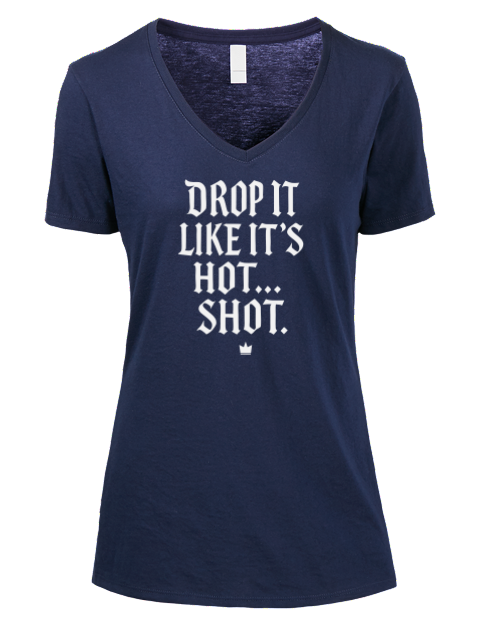 Drop It Like Its Hot Pickleball Premium Ladies V-Neck T-Shirt | Swagsta