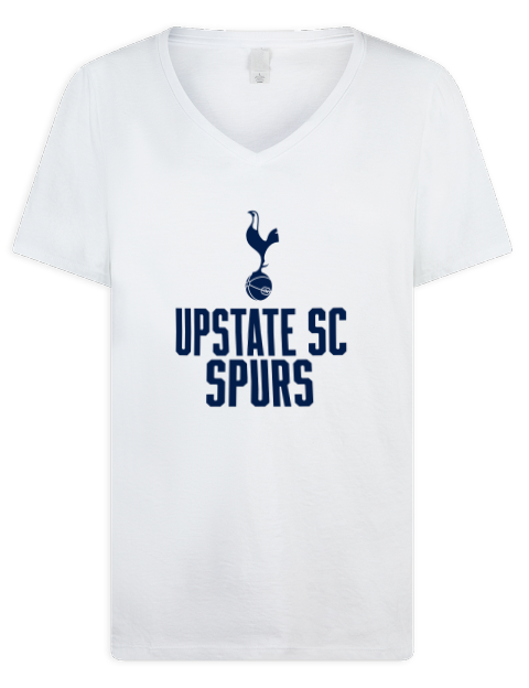 Stacked Upstate SC Spurs Premium Ladies V-Neck T-Shirt | Swagsta