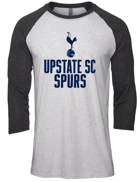 Stacked Upstate SC Spurs Unisex Premium Three-Quarter Raglan T-Shirt | Swagsta