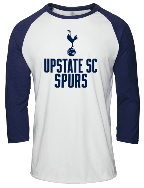 Stacked Upstate SC Spurs Unisex Premium Three-Quarter Raglan T-Shirt | Swagsta