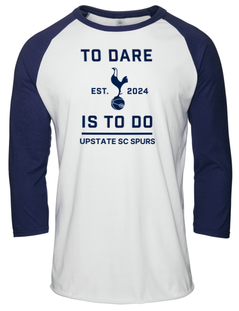 To Dare Upstate SC Spurs Unisex Premium Three-Quarter Raglan T-Shirt | Swagsta