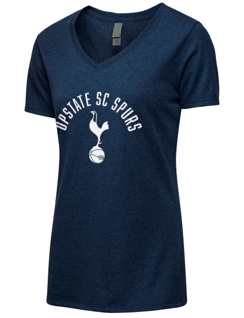 Arched Upstate SC Spurs Premium Ladies V-Neck T-Shirt | Swagsta