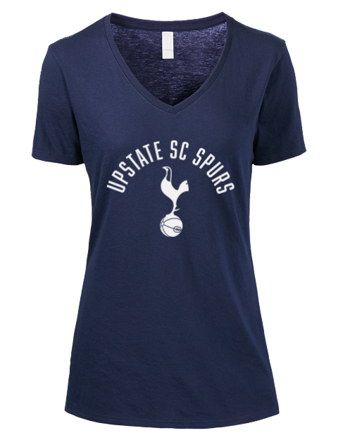 Arched Upstate SC Spurs Premium Ladies V-Neck T-Shirt | Swagsta