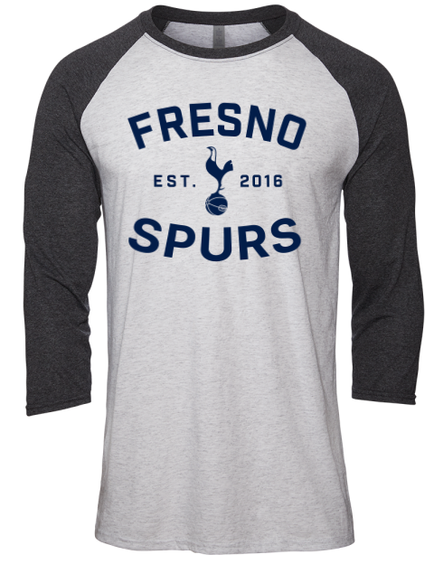 Fan Wear Fresno Spurs Unisex Premium Three-Quarter Raglan T-Shirt | Swagsta