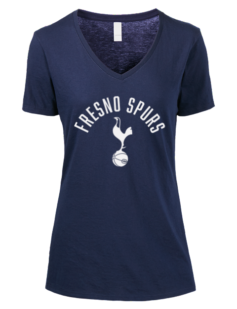Arched Fresno Spurs Premium Ladies V-Neck T-Shirt | Swagsta