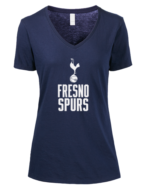 Full Stack Fresno Spurs Premium Ladies V-Neck T-Shirt | Swagsta