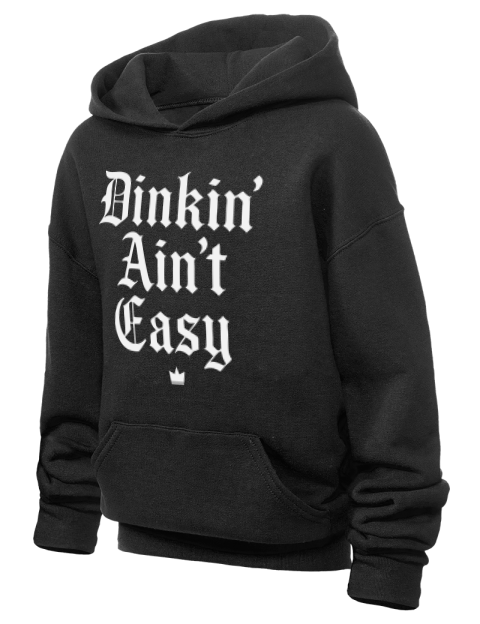 Dink'n Aint't Easy Pickleball Youth Hooded Sweatshirt | Swagsta