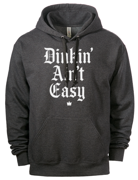 Dink'n Aint't Easy Pickleball Eco Premium Unisex Hooded Sweatshirt | Swagsta