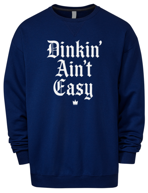 Dink'n Aint't Easy Pickleball Premium Unisex Crewneck Sweatshirt | Swagsta