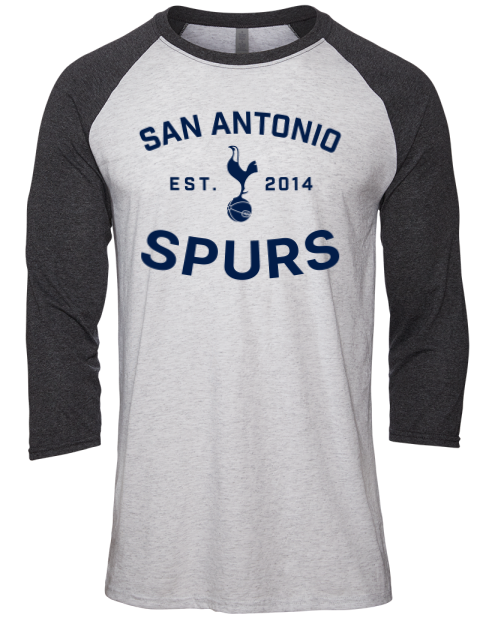 Fan Wear San Antonio Spurs Unisex Premium Three-Quarter Raglan T-Shirt | Swagsta