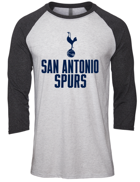 Stacked San Antonio Spurs Unisex Premium Three-Quarter Raglan T-Shirt | Swagsta