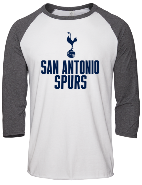 Stacked San Antonio Spurs Unisex Premium Three-Quarter Raglan T-Shirt | Swagsta