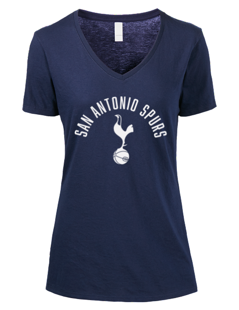 Arched San Antonio Spurs Premium Ladies V-Neck T-Shirt | Swagsta