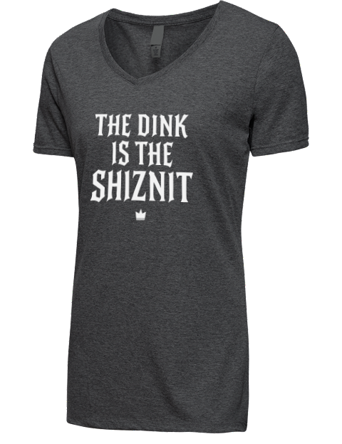 The Dink Is The Shiznit Pickleball Premium Ladies V-Neck T-Shirt | Swagsta