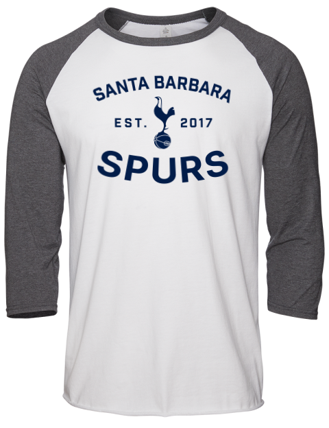 Fan Wear Santa Barbara Spurs Unisex Premium Three-Quarter Raglan T-Shirt | Swagsta