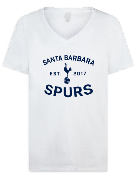 Fan Wear Santa Barbara Spurs Premium Ladies V-Neck T-Shirt | Swagsta