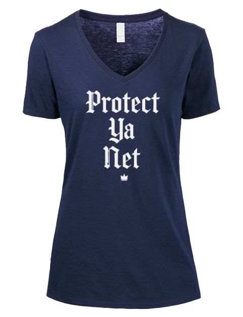 Protect Ya Net Pickleball Premium Ladies V-Neck T-Shirt | Swagsta