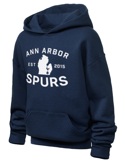 Logo Ann Arbor Spurs Custom Youth Hooded Sweatshirt | Swagsta