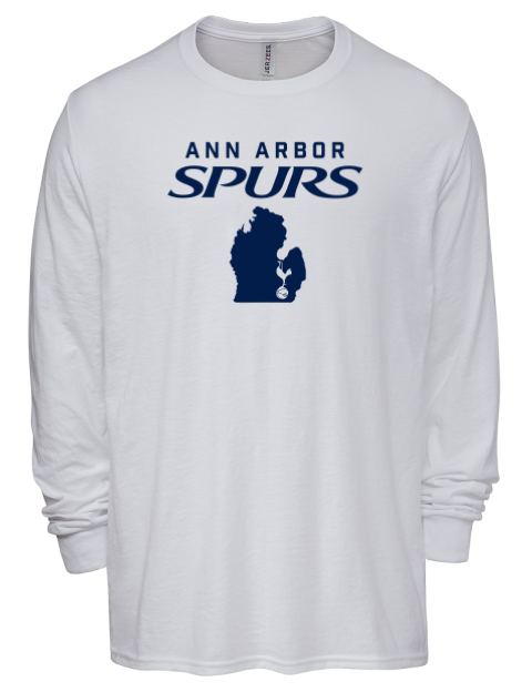 Support Ann Arbor Spurs Custom Men's Premium Blend Long Sleeve-T-Shirt | Swagsta