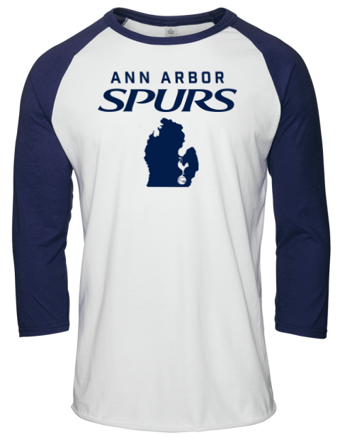 Support Ann Arbor Spurs Custom Unisex Premium Three-Quarter Raglan T-Shirt | Swagsta