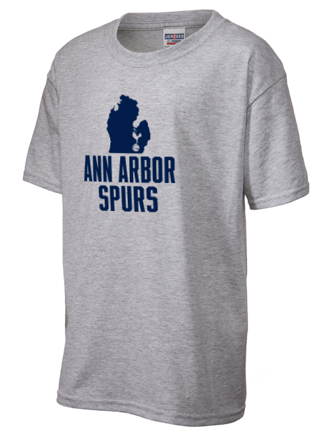Stacked Club Logo Ann Arbor Spurs Custom Youth T-Shirt | Swagsta