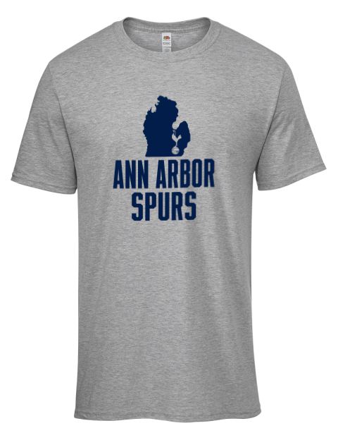 Stacked Club Logo Ann Arbor Spurs Custom Men's Premium T-Shirt | Swagsta