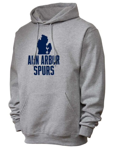 Stacked Club Logo Ann Arbor Spurs Custom Unisex Hooded Sweatshirt | Swagsta