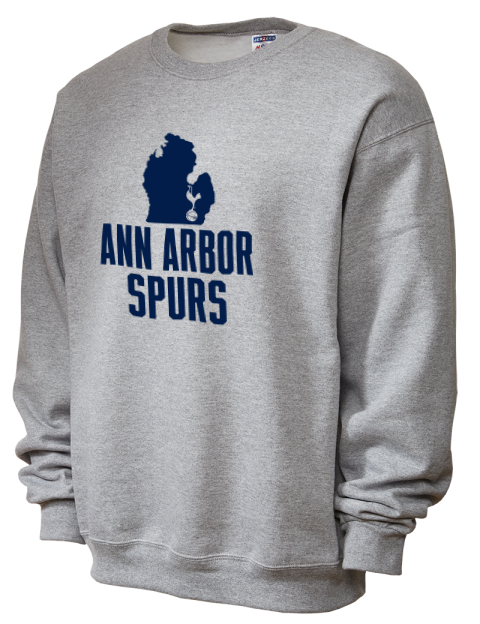 Stacked Club Logo Ann Arbor Spurs Custom Unisex Crewneck Sweatshirt | Swagsta