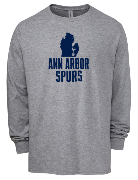 Stacked Club Logo Ann Arbor Spurs Custom Men's Premium Blend Long Sleeve-T-Shirt | Swagsta
