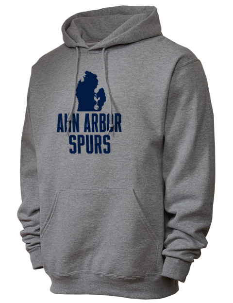 Stacked Club Logo Ann Arbor Spurs Custom Unisex Hooded Sweatshirt | Swagsta