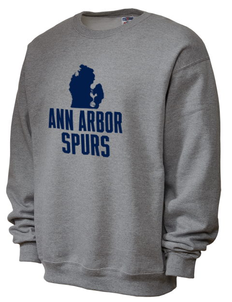 Stacked Club Logo Ann Arbor Spurs Custom Unisex Crewneck Sweatshirt | Swagsta