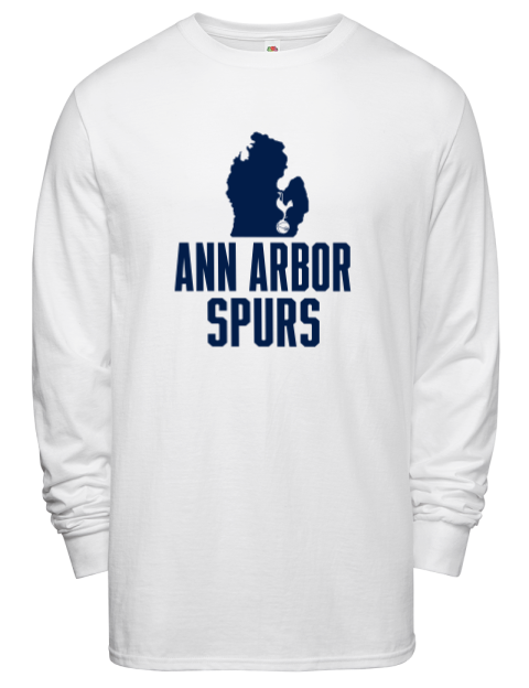 Stacked Club Logo Ann Arbor Spurs Custom Men's Long-Sleeve T-Shirt | Swagsta