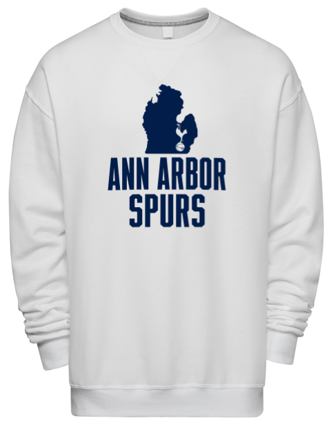 Stacked Club Logo Ann Arbor Spurs Custom Premium Unisex Crewneck Sweatshirt | Swagsta