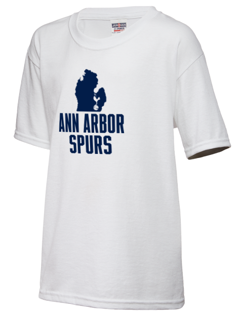 Stacked Club Logo Ann Arbor Spurs Custom Youth T-Shirt | Swagsta