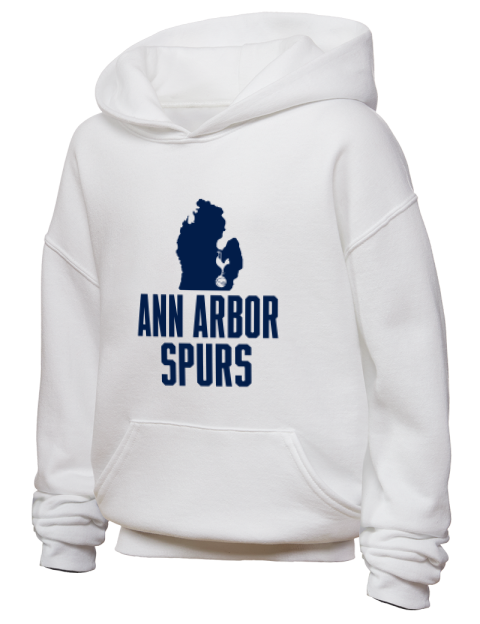 Stacked Club Logo Ann Arbor Spurs Custom Youth Hooded Sweatshirt | Swagsta