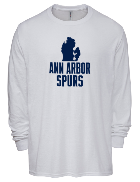 Stacked Club Logo Ann Arbor Spurs Custom Men's Premium Blend Long Sleeve-T-Shirt | Swagsta