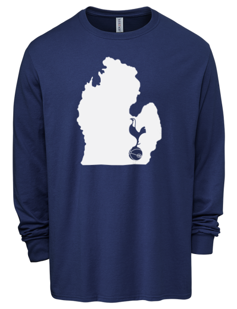 State Outline Ann Arbor Spurs Custom Men's Premium Blend Long Sleeve-T-Shirt | Swagsta