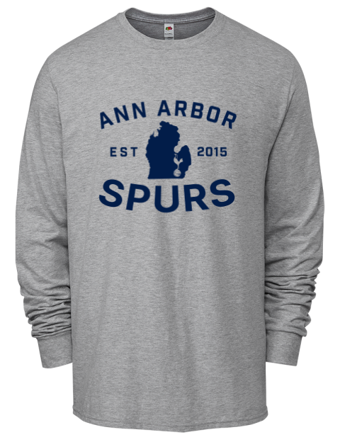 Club Logo Ann Arbor Spurs Custom Men's Long-Sleeve T-Shirt | Swagsta