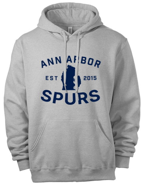 Club Logo Ann Arbor Spurs Custom Eco Premium Unisex Hooded Sweatshirt | Swagsta