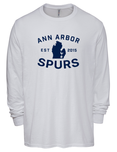Club Logo Ann Arbor Spurs Custom Men's Premium Blend Long Sleeve-T-Shirt | Swagsta