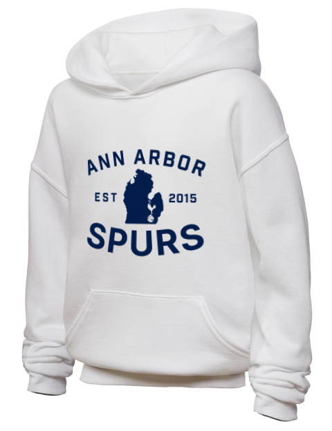 Club Logo Ann Arbor Spurs Custom Youth Hooded Sweatshirt | Swagsta