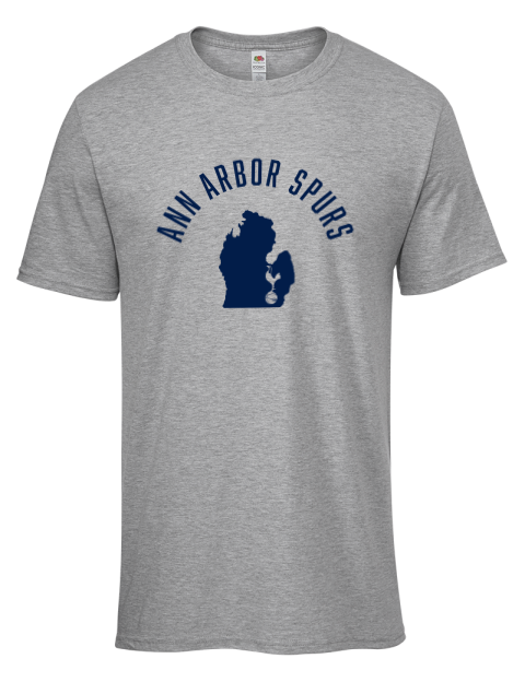 Arched Club Logo Ann Arbor Spurs Custom Men's Premium T-Shirt | Swagsta