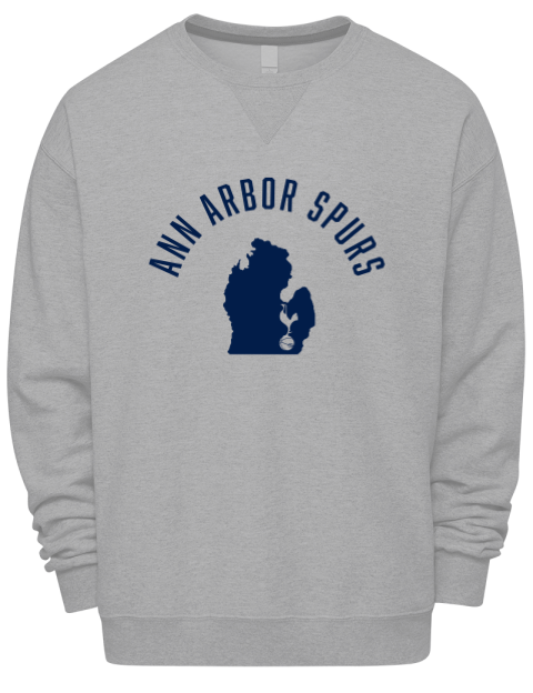 Arched Club Logo Ann Arbor Spurs Custom Premium Unisex Crewneck Sweatshirt | Swagsta